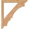 Ekena Millwork Balboa Slat Smooth Bracket w/ Offset Brace, Western Red Cedar, 5 1/2"W x 40"D x 44"H BKT0604X40X44BOA06SWR - alternate 3